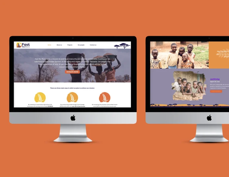 Fat No More Website on Mac screen
